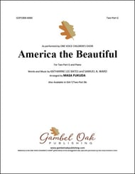 America the Beautiful Two-Part choral sheet music cover Thumbnail